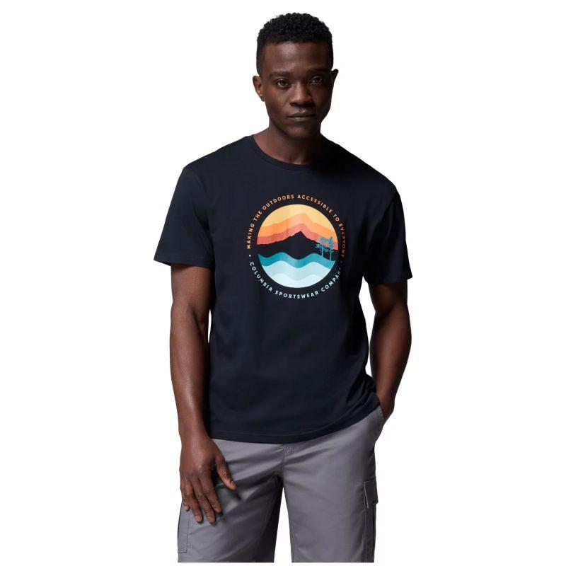 Mens Path Lake II Graphic TShirt (Black)