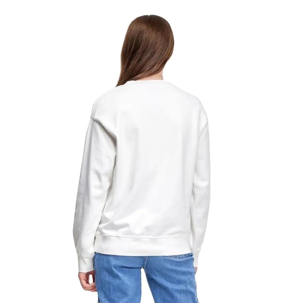 Felpa Con Cappuccio Grafica Donna Levis Standard Bianco 2/2