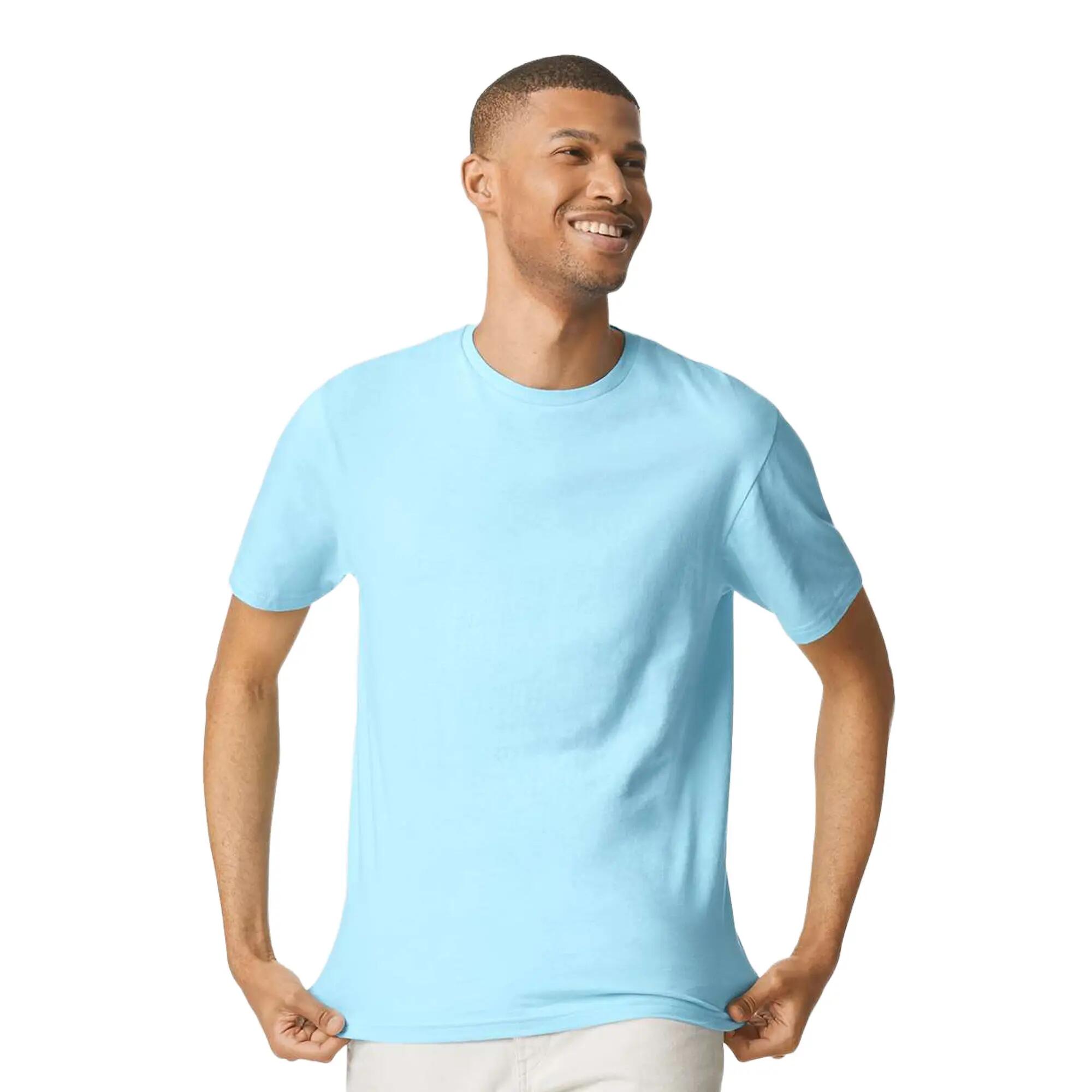 Mens Short Sleeve SoftStyle TShirt (Sky) 3/3