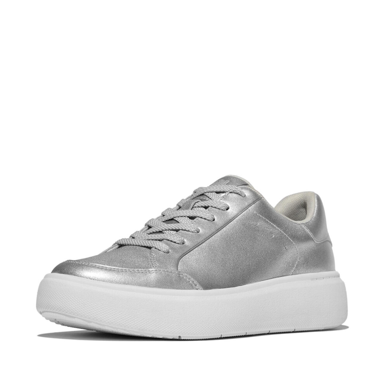 FITFLOP FitFlop Rtg Metallic-Leather Sneakers  ZILVER 37