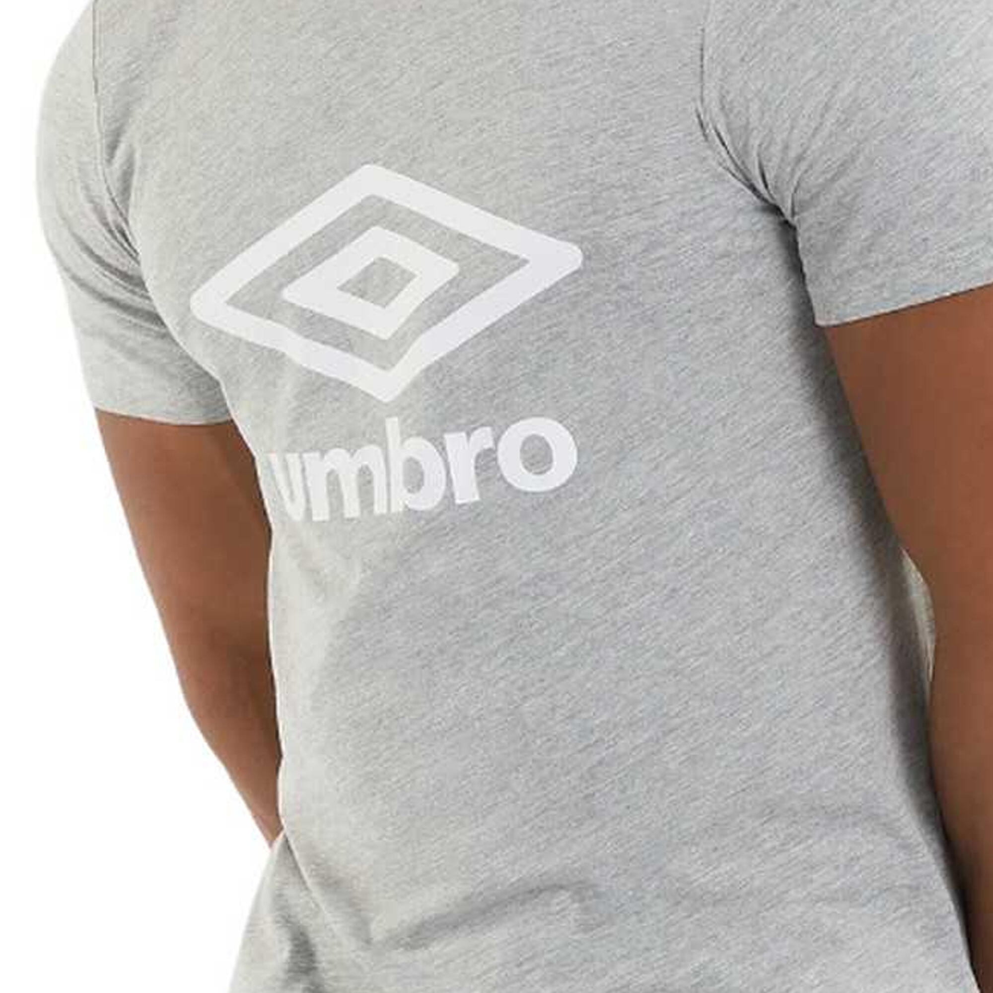 Mens Stacked Logo TShirt (Grey Marl) 3/4