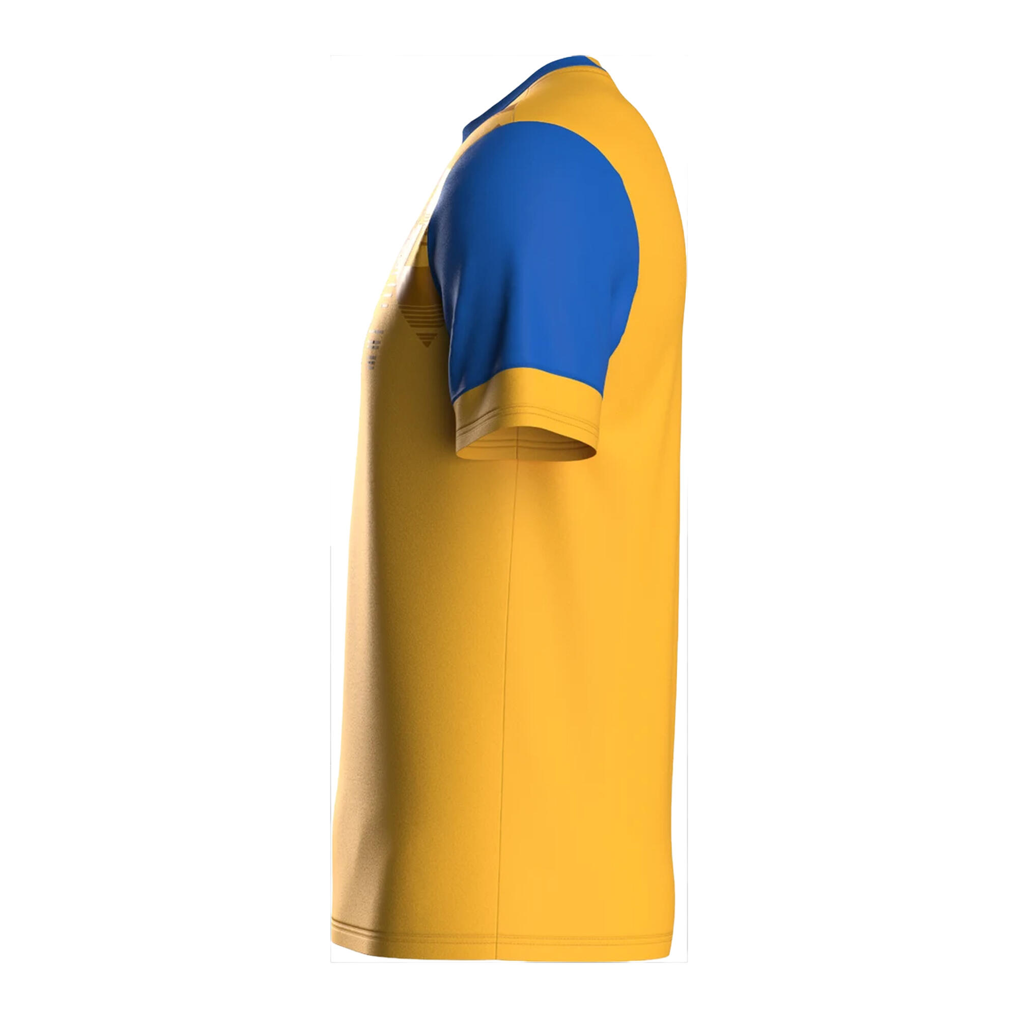 "Vier" Trikot für Kinder Gelb/Königsblau 3/4