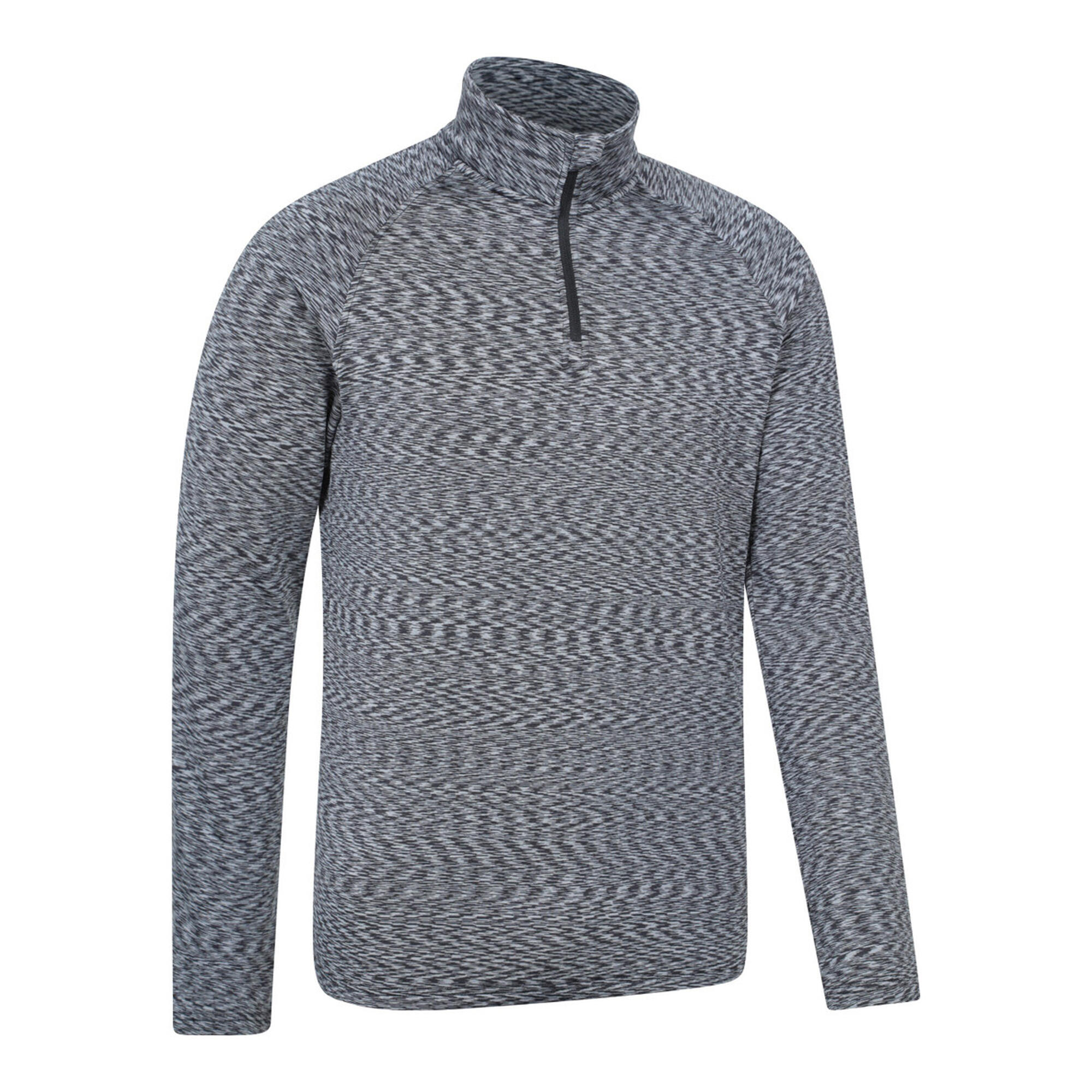 Mens Power Quarter Zip Midlayer (Black) 3/4