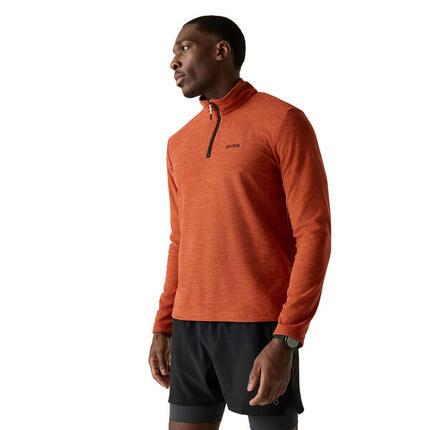 Heren Thompson Marl Half Zip Fleecejack (Marine)
