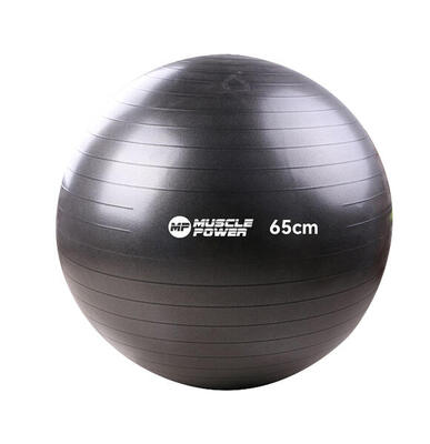 Muscle power mpok1204 gymnastiekbal anti-burst 65 cm zwart