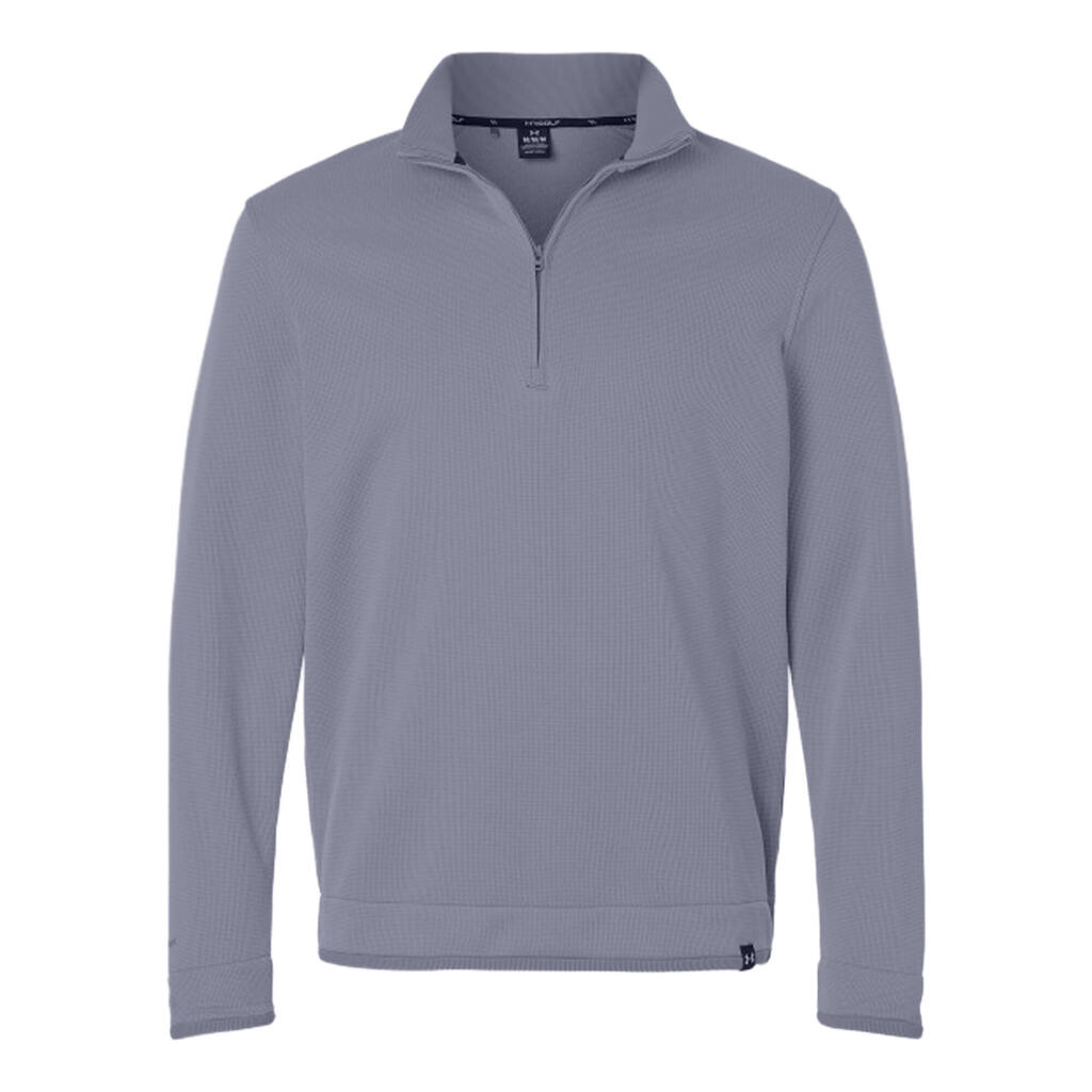 Mens Quarter Zip Fleece Top (Steel)