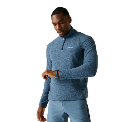 Heren Thompson Marl Half Zip Fleecejack (Marine)