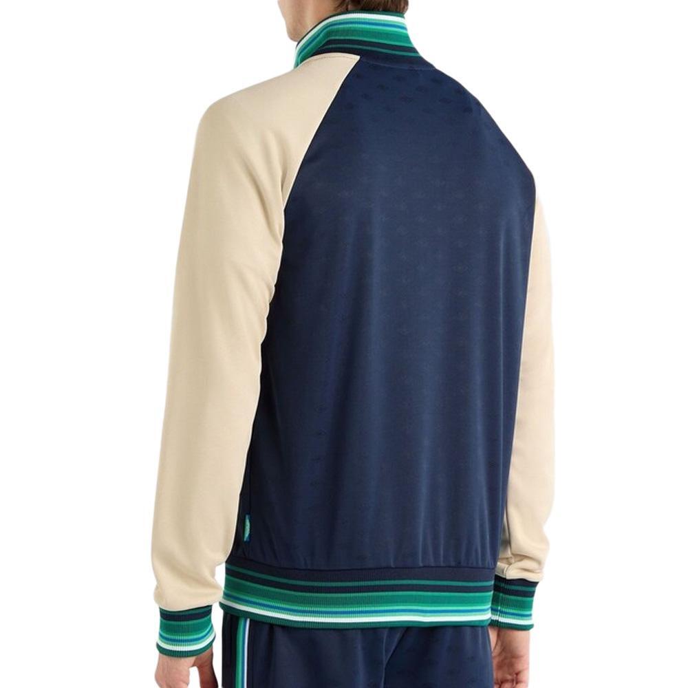 Felpa Uomo Umbro Monogram Zip Blu Navy/Beige 2/2