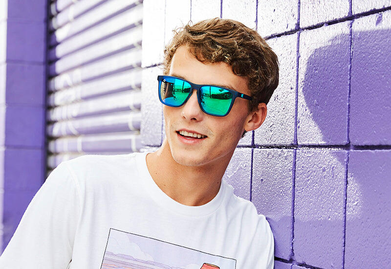 Lunettes de soleil adultes - Catégorie 3 Polarisée - Rubberized Navy / Mint Fast 6/6
