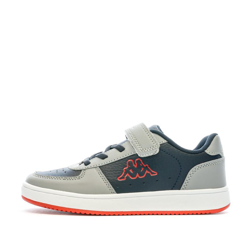 Boys' Grey and Navy Kappa Malone Ev Trainers