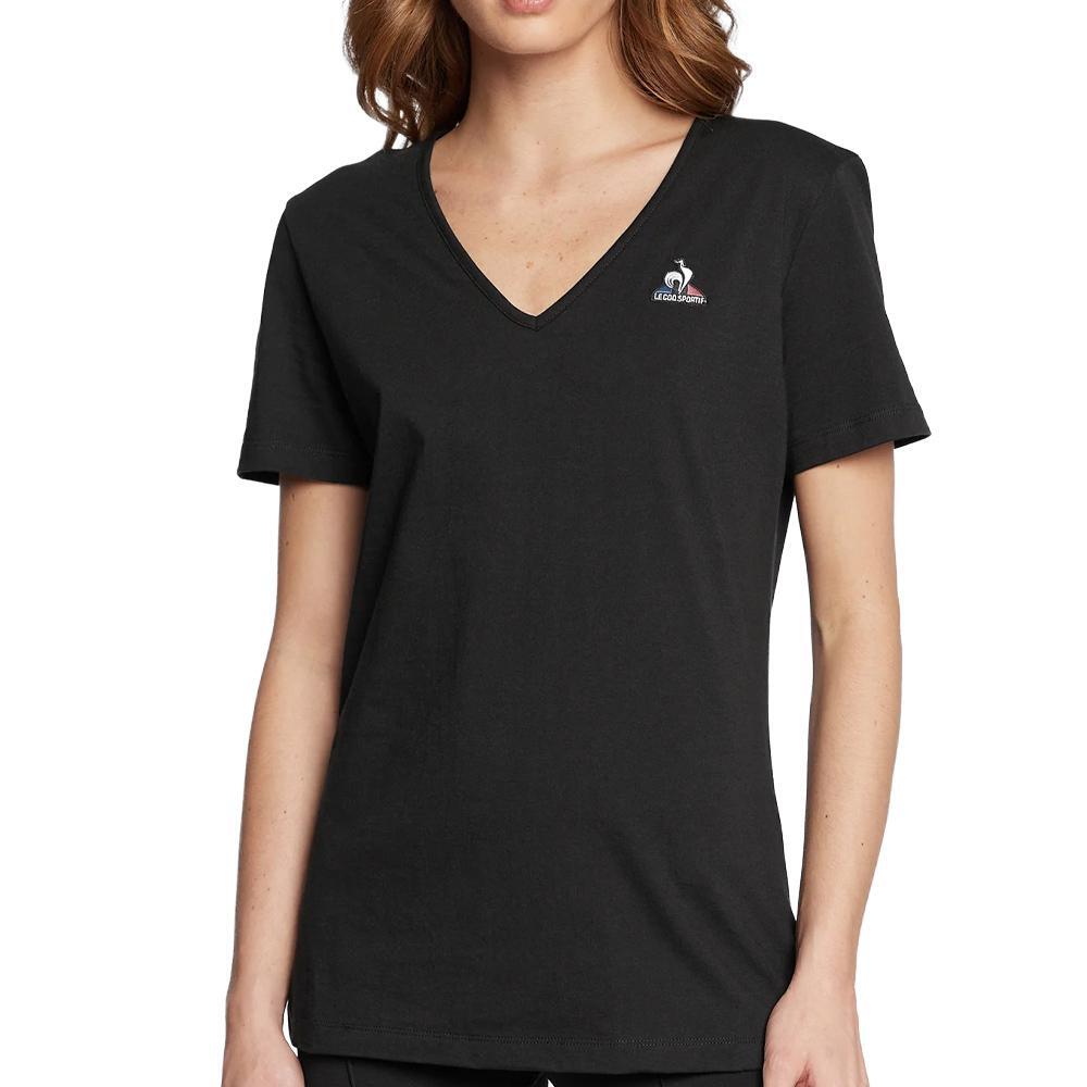 Women's Le Coq Sportif Ess Tee Short Sleeve T-Shirt Black
