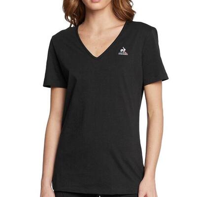 Dames-t-shirt met korte mouwen en v-hals le coq sportif ess col v n°1