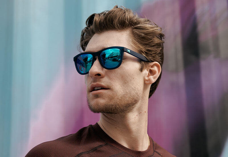 Lunettes de soleil adultes - Catégorie 3 Polarisée - Rubberized Navy / Mint 5/6