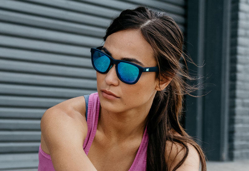 Lunettes de soleil adultes - Catégorie 3 Polarisée - Rubberized Navy / Mint 6/6