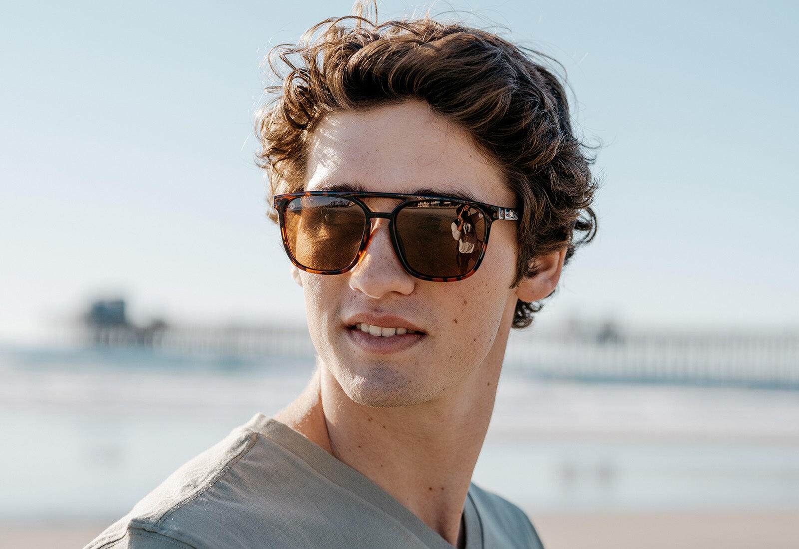Lunettes de soleil adultes - Catégorie 3 Polarisée - Glossy Tortoise Shell / 5/5
