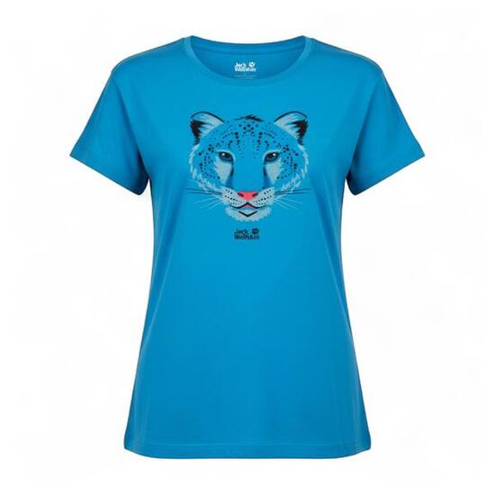 Langarmshirt Leopard Tee Girls Kinder T-Shirt Baumwolle Mädchen in Blau