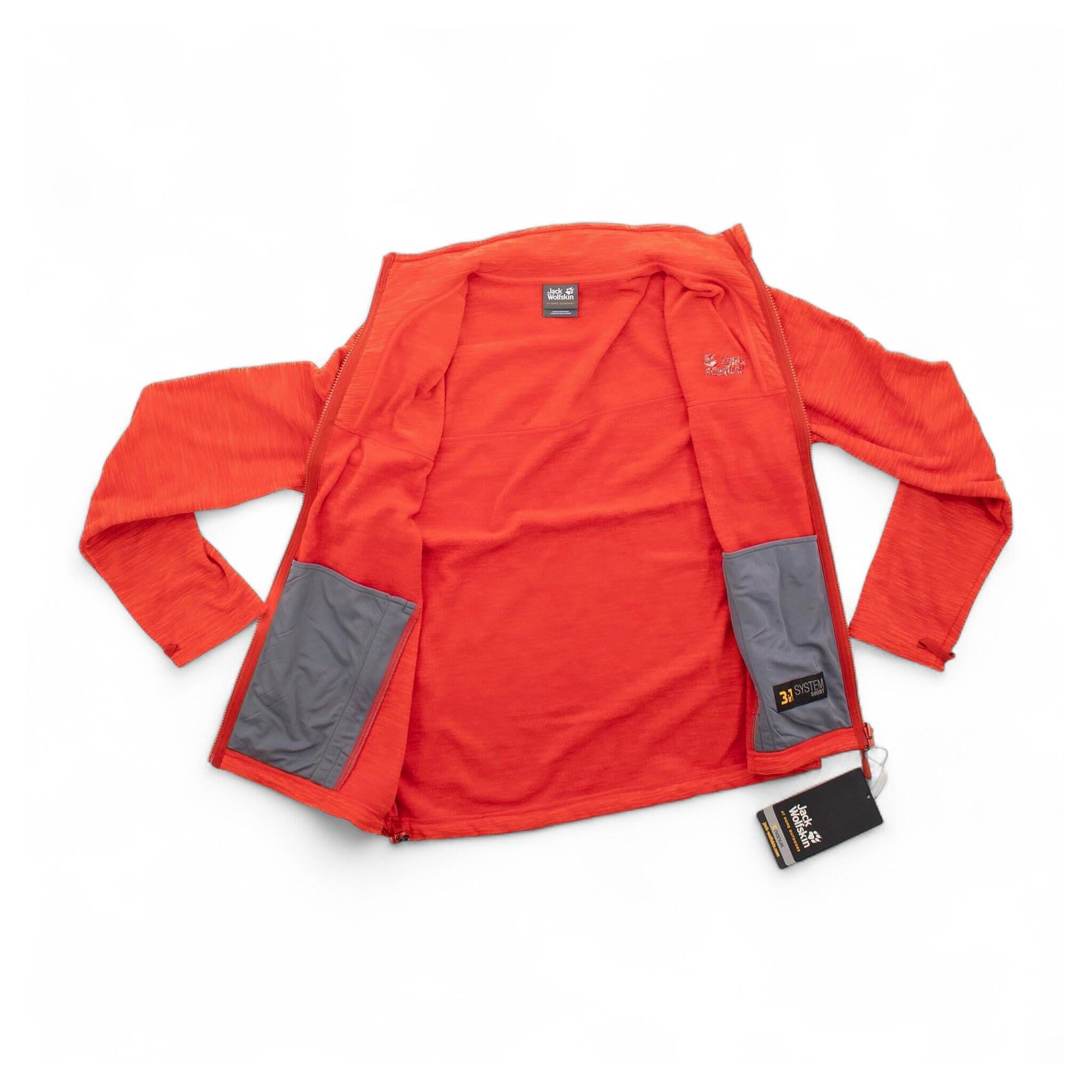 Sweatshirt Track Fleece Hiking Herren Jacke Sweatjacke Innen in Grau 3/4