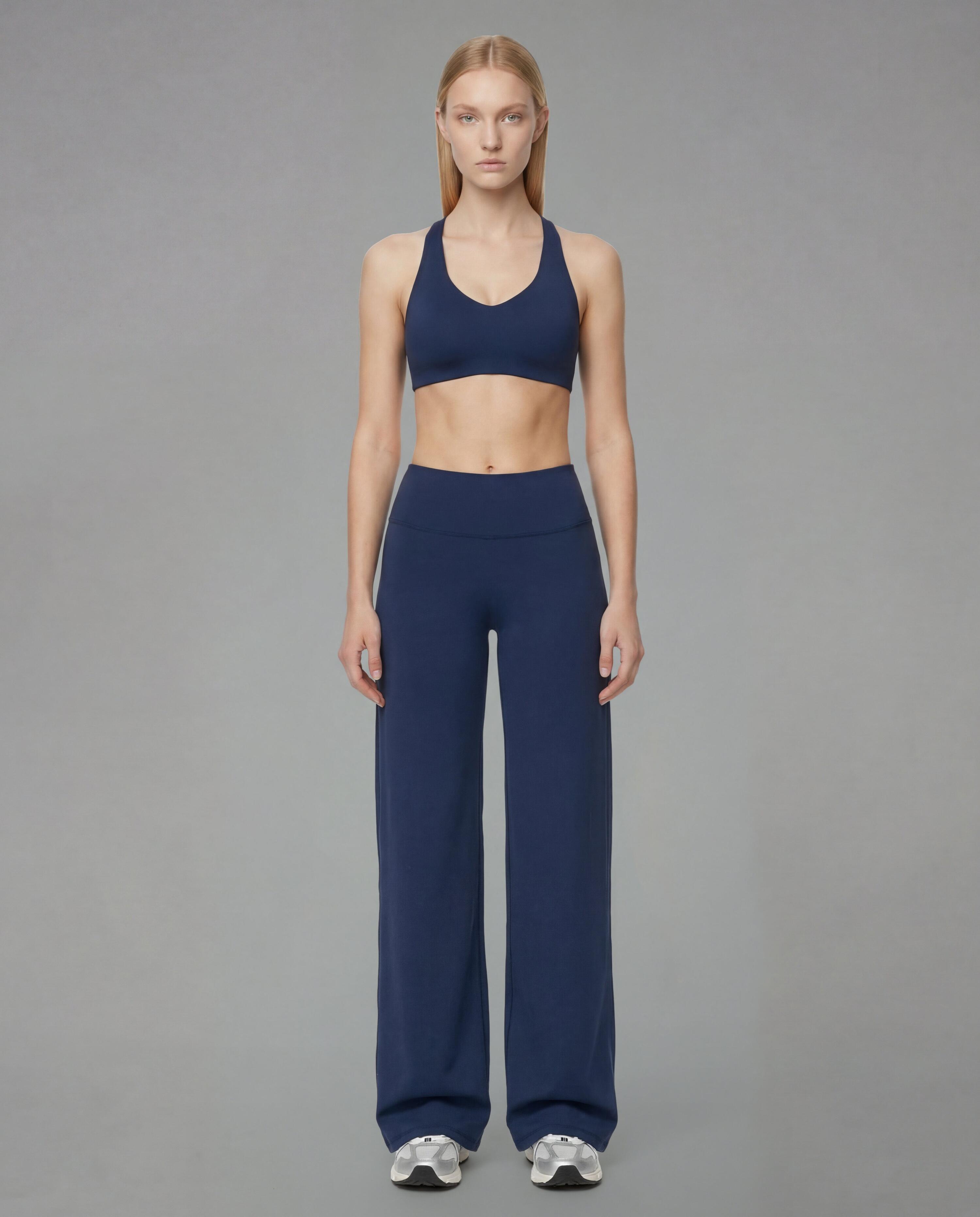 Mallas Leggings Corte Recto Fitness Mujer Talle Alto Softform - Azul marino 3/7