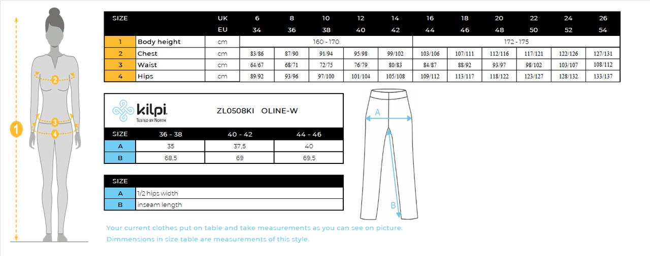 Legging thermique sans coutures Kilpi Oline-W femme - Noir 5/5