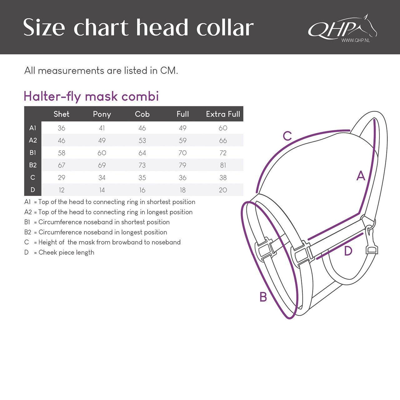 QHP HHalster Vliegenmasker Combi - Zwart (Full) 2/3