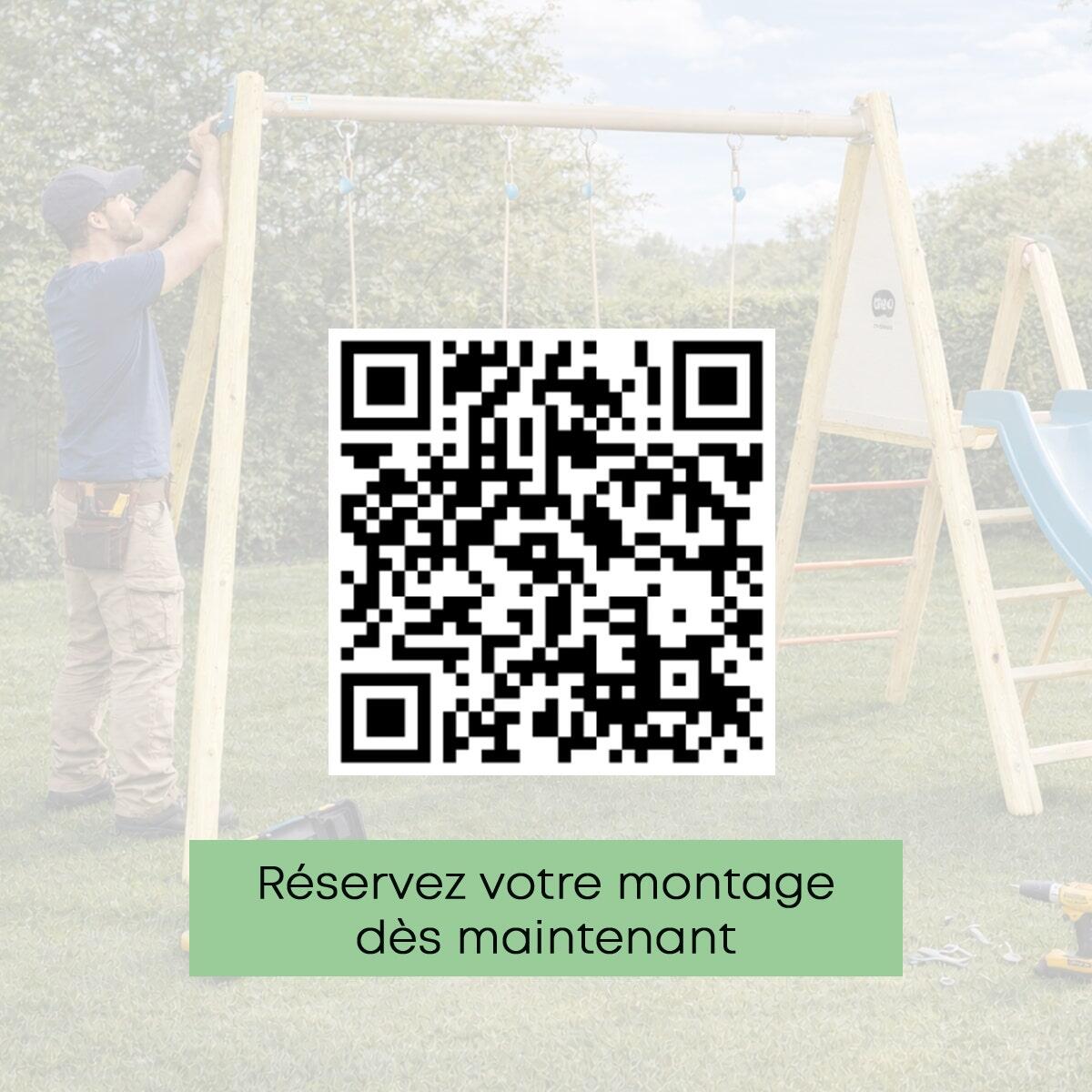 Balançoire en bois 2,30 m Topwood MILU - 4 enfants 5/7