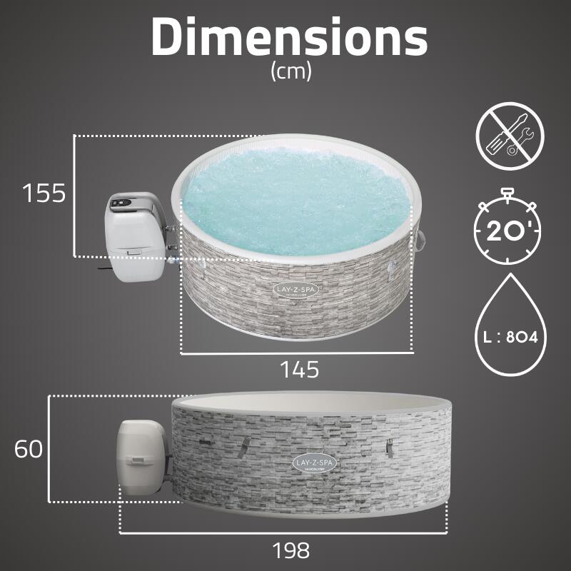 Bestway Spa gonflable rond Lay-Z-Spa Vancouver AirJet WiFi 3-5 p 3/7