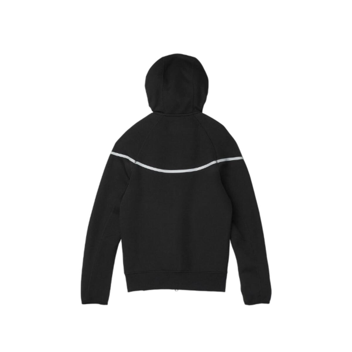Full Zip Hoodie  Sportswear Tech Fleece Windrunner Black Bemis Silver 2/4