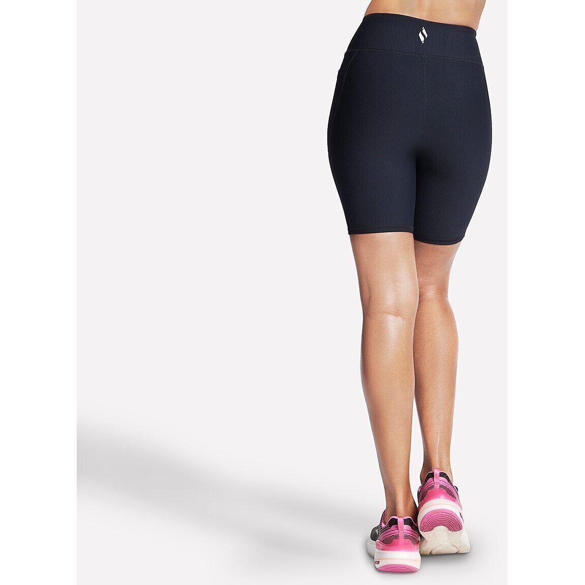 Collant Skechers GO FLEX RIB High Waisted 8 Inch Bike Short, Nero, Donne 2/5
