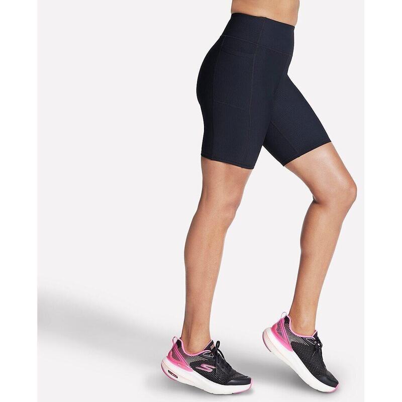 Colanti femei Skechers GO FLEX RIB High Waisted 8 Inch Bike, Negru