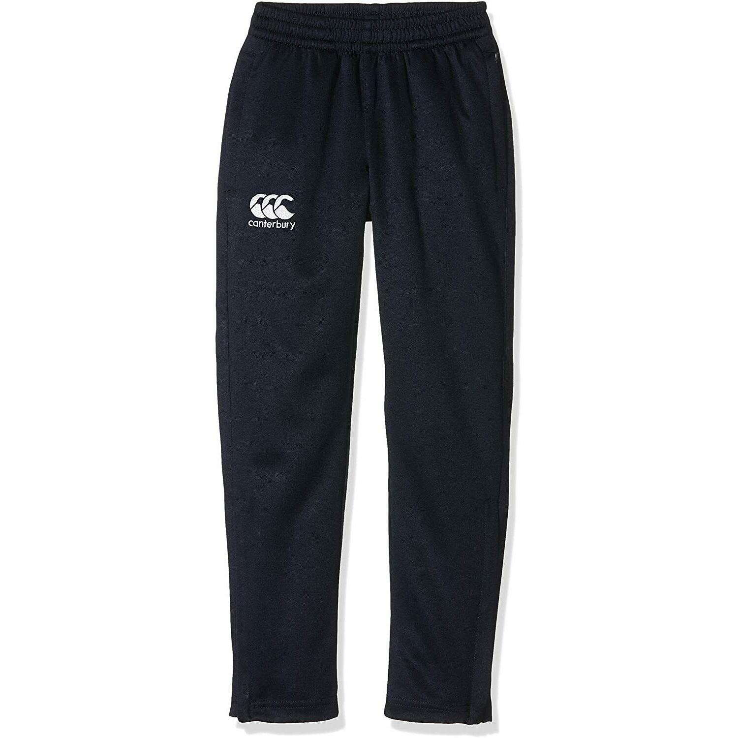 Childrens/Kids Tapered Stretch Jogging Bottoms (Navy) 1/3