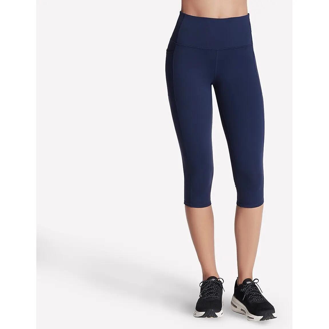 SKECHERS GOFLEX HW CAPRI Mallas leggings largas Azul marino oscuro 4/4