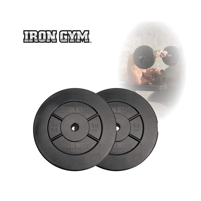 Set de disques d'haltère - 2 x 10 kg 3/4