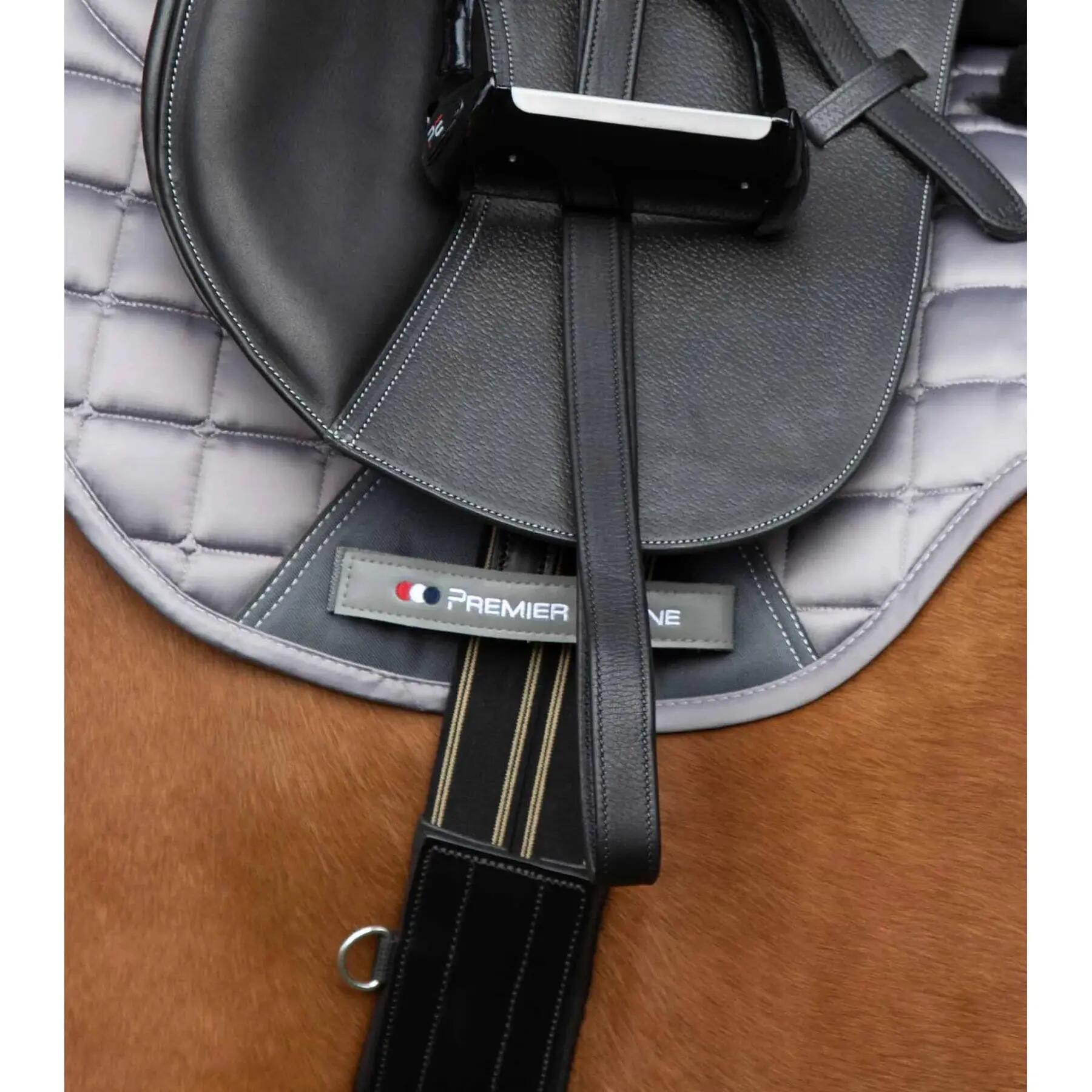 Cincha de equitación anatómica de cuero Premier Equine Lizzano 3/4