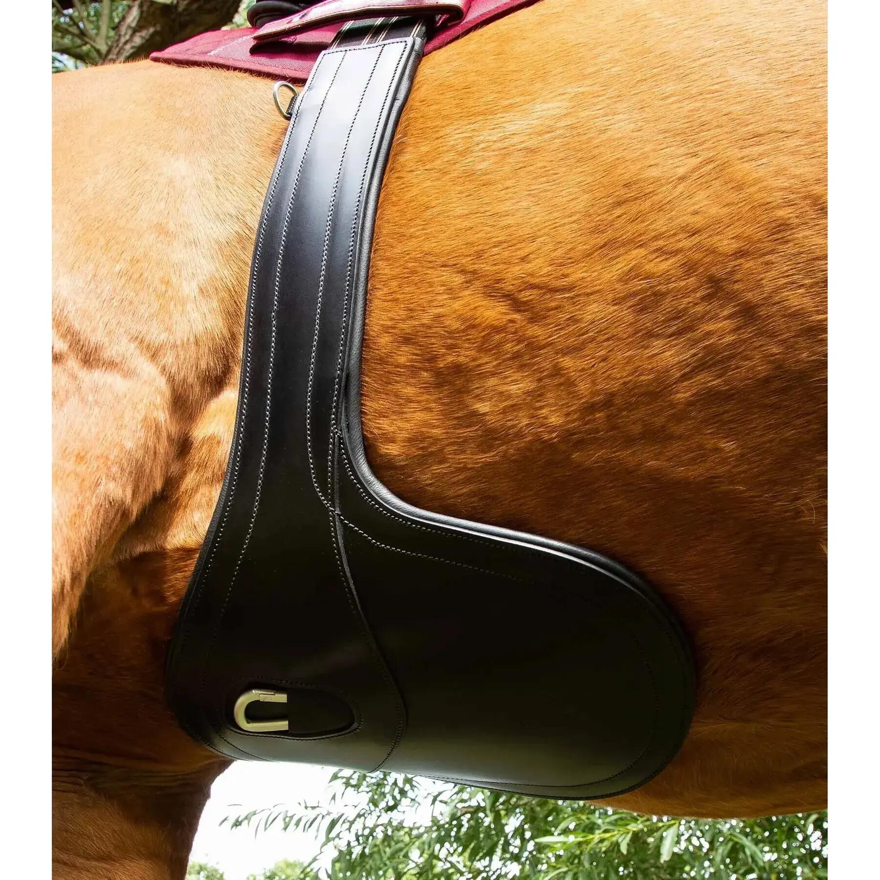 Cincha de equitación anatómica de cuero Premier Equine Lizzano 2/4