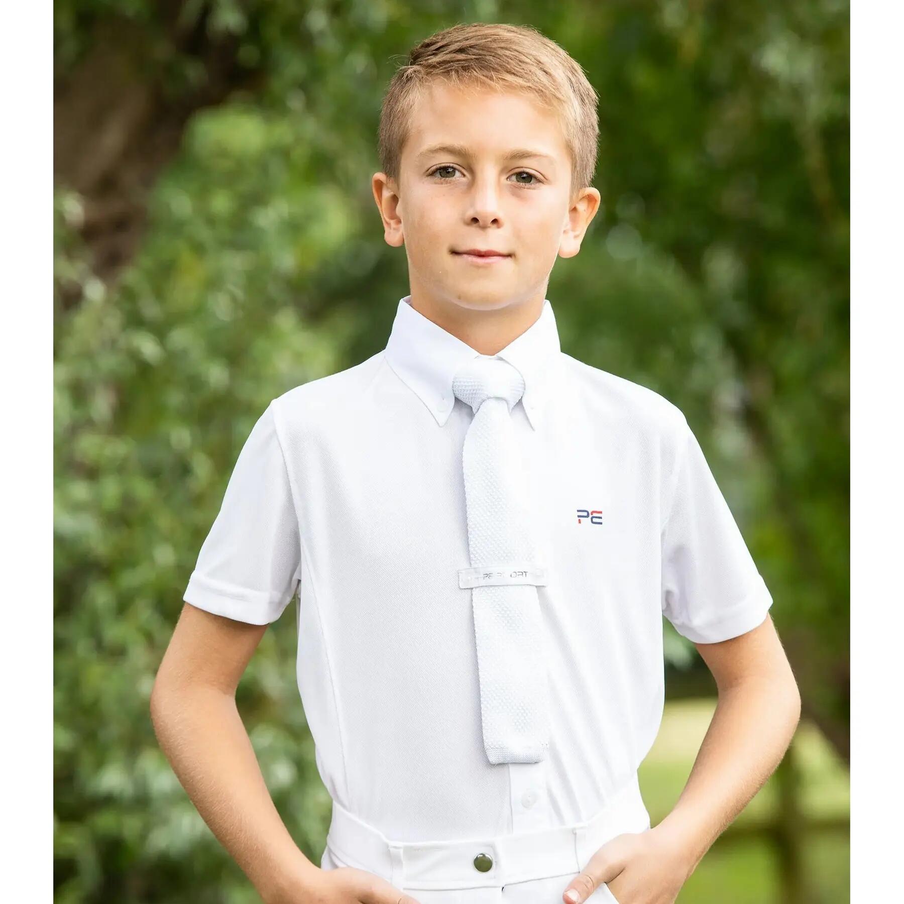 Dětská košile na soutěžní ježdění s krátkým rukávem Premier Equine Mini Antonio 3/4