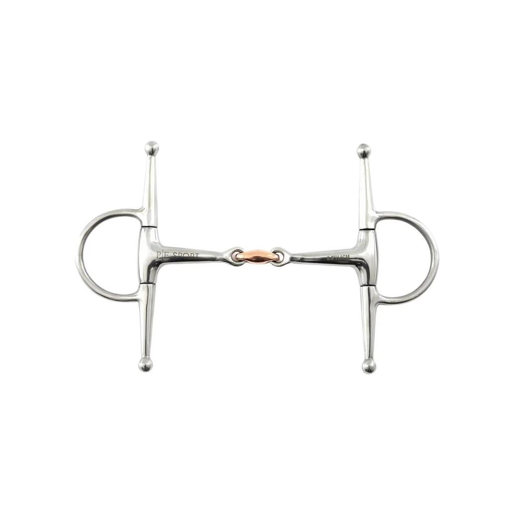 Double-breaking needle bit with copper rhombus Premier Equine
