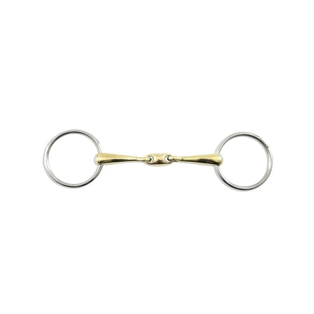 Brass olive bit for horses Premier Equine