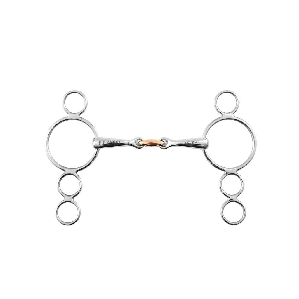 4 rings bit pessoa double break for horse Premier Equine