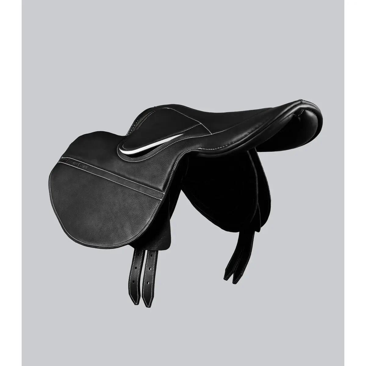 Selle pour cheval avec demi arçon en cuir Premier Equine Racing 3/5