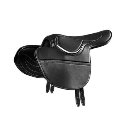 Selle pour cheval avec demi arçon en cuir Premier Equine Racing