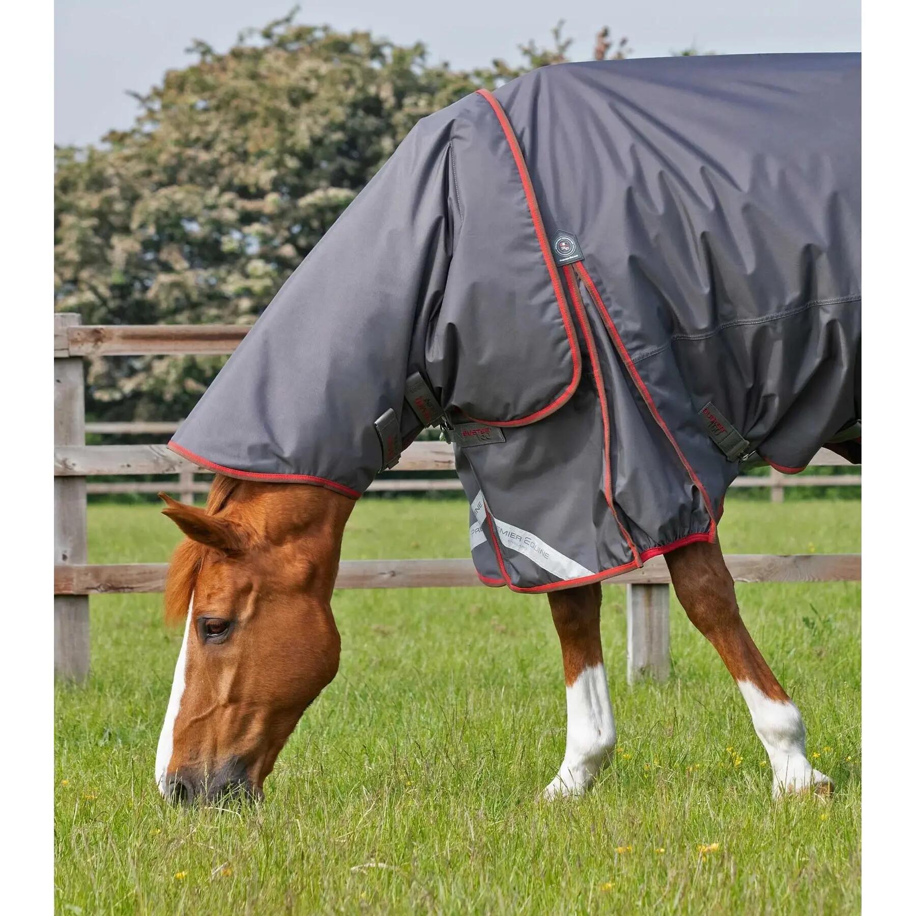 Coperta impermeabile per cavalli con copricollo Premier Equine Buster 150 g 3/5