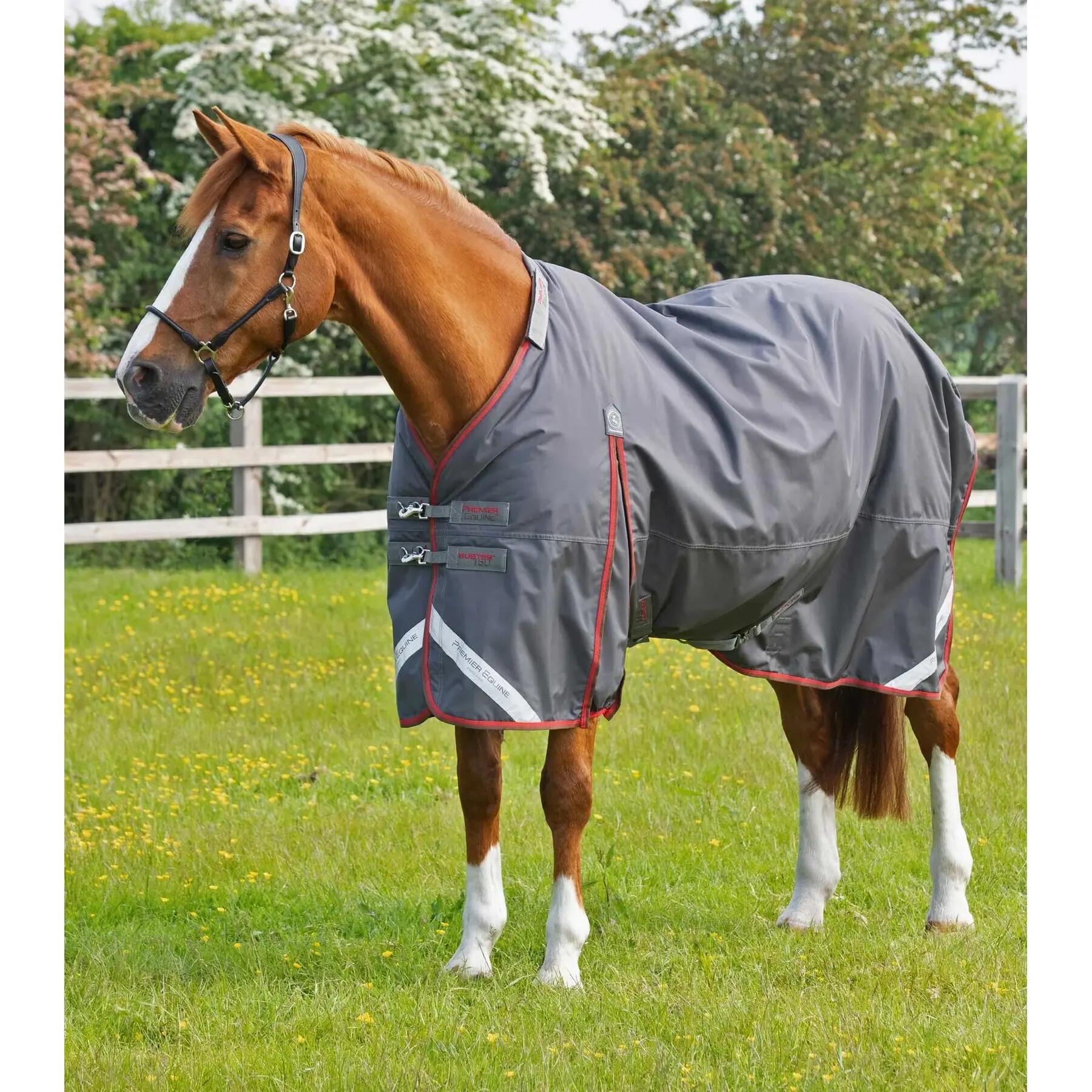 Coperta impermeabile per cavalli con copricollo Premier Equine Buster 150 g 2/5