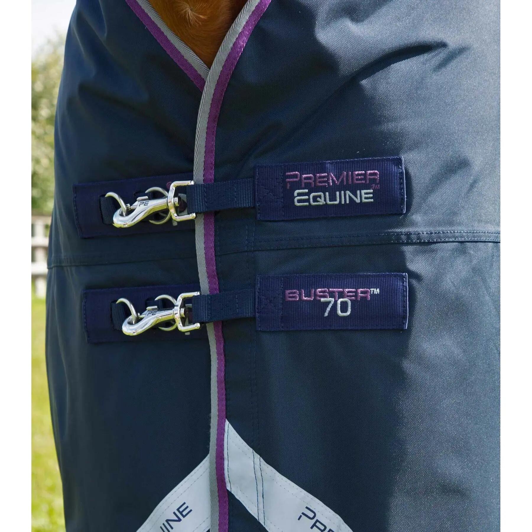 Coperta impermeabile per cavalli con copricollo Premier Equine Buster 70 g 4/5