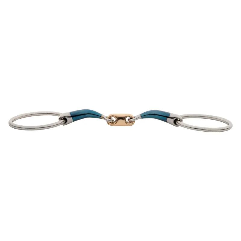 Double jointed snaffle bit for horses Kavalkade Ergonomic