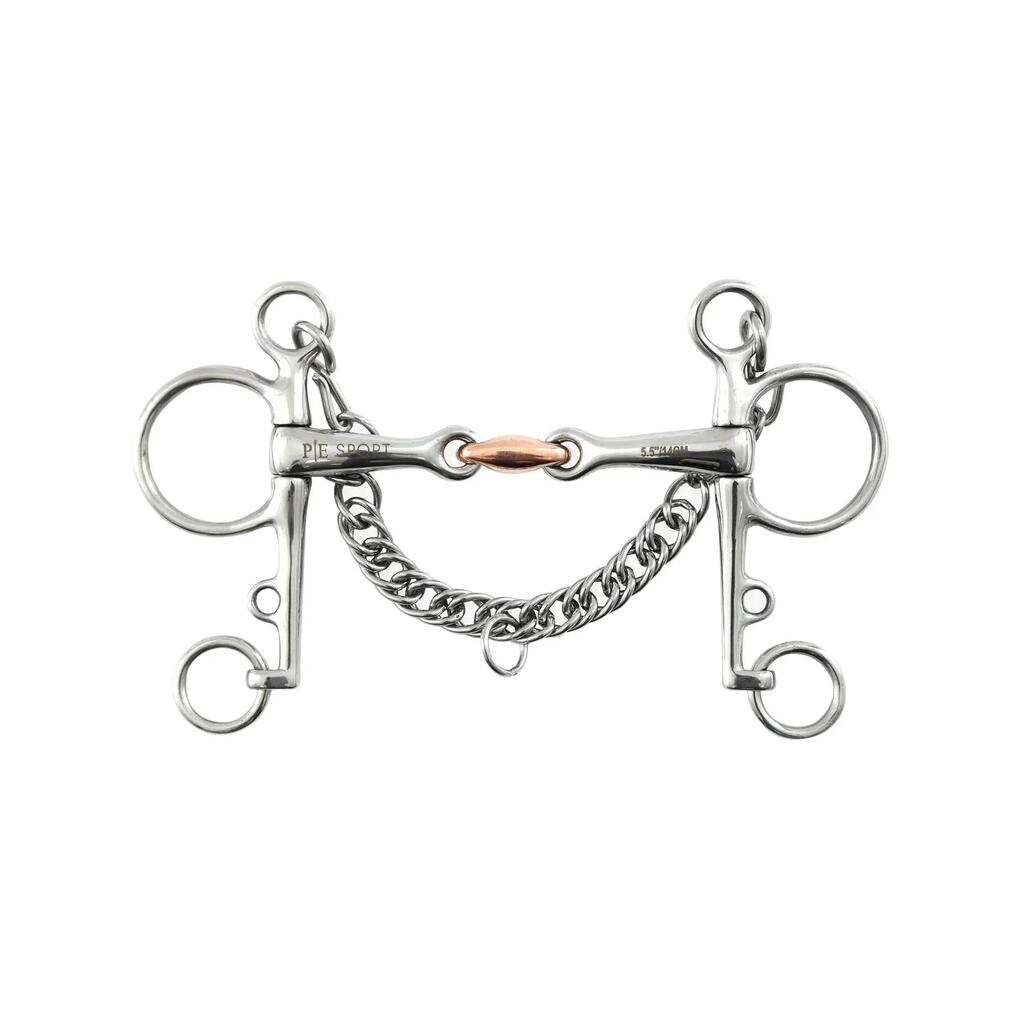 Pelham for horse double break with copper pellet Premier Equine