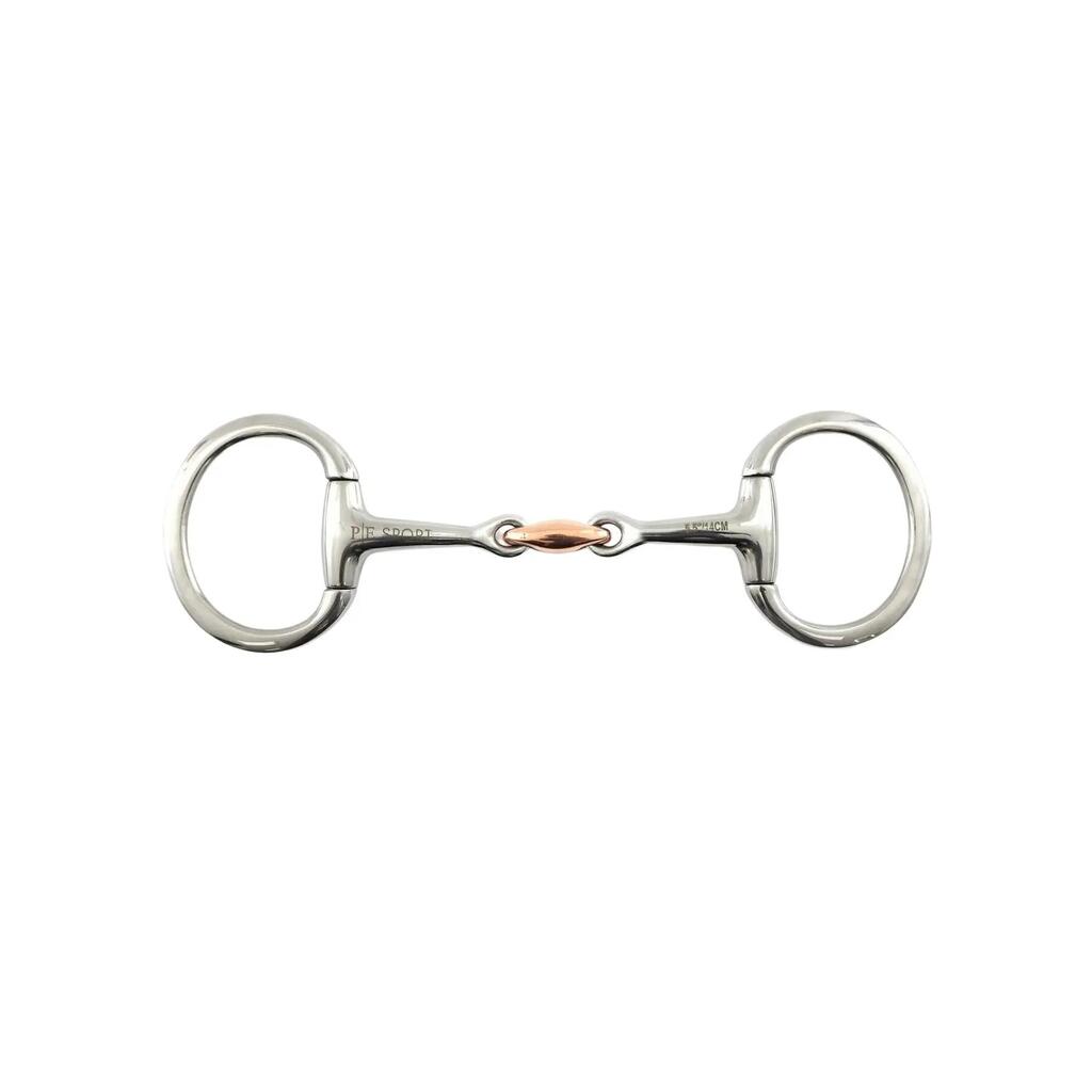 Double diamond-shaped olive bit in copper Premier Equine Eggbutt