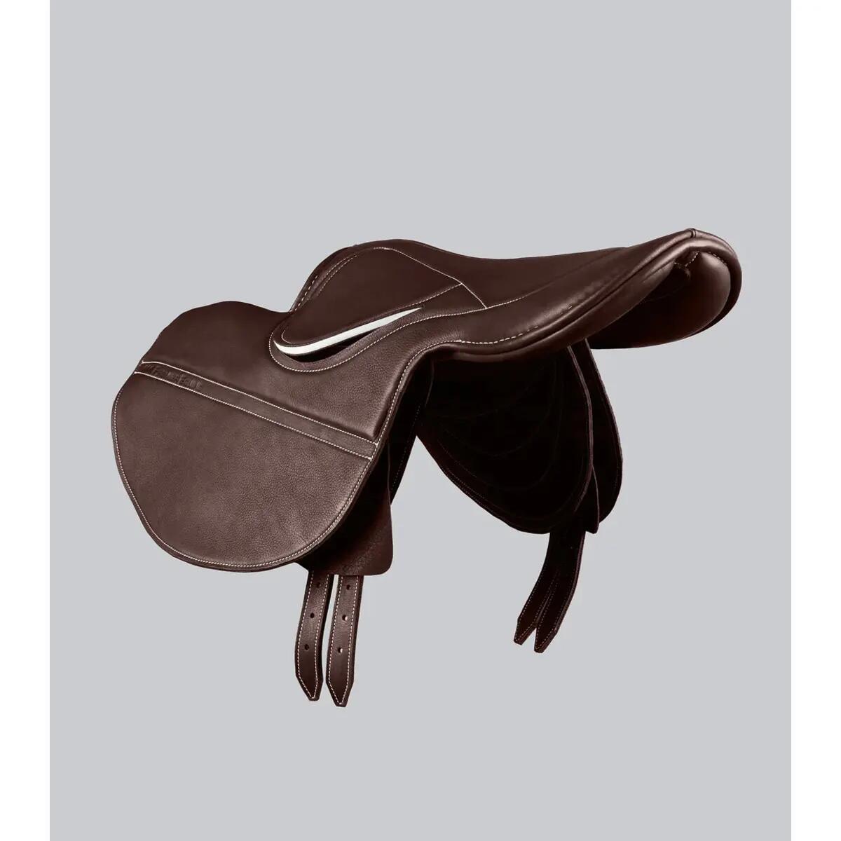 Sattel für Pferde mit halbem Sattelbaum aus Leder Premier Equine Racing 3/6