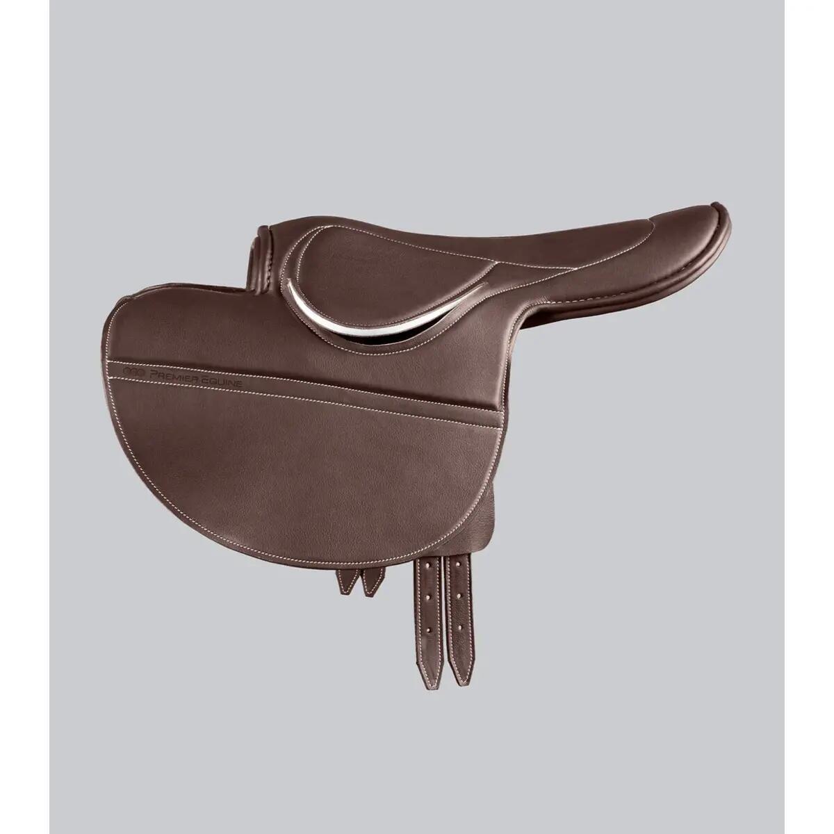 Sattel für Pferde mit halbem Sattelbaum aus Leder Premier Equine Racing 2/6
