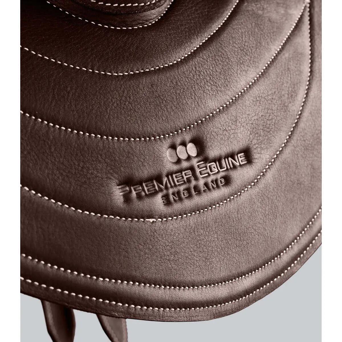Sattel für Pferde mit halbem Sattelbaum aus Leder Premier Equine Racing 5/6