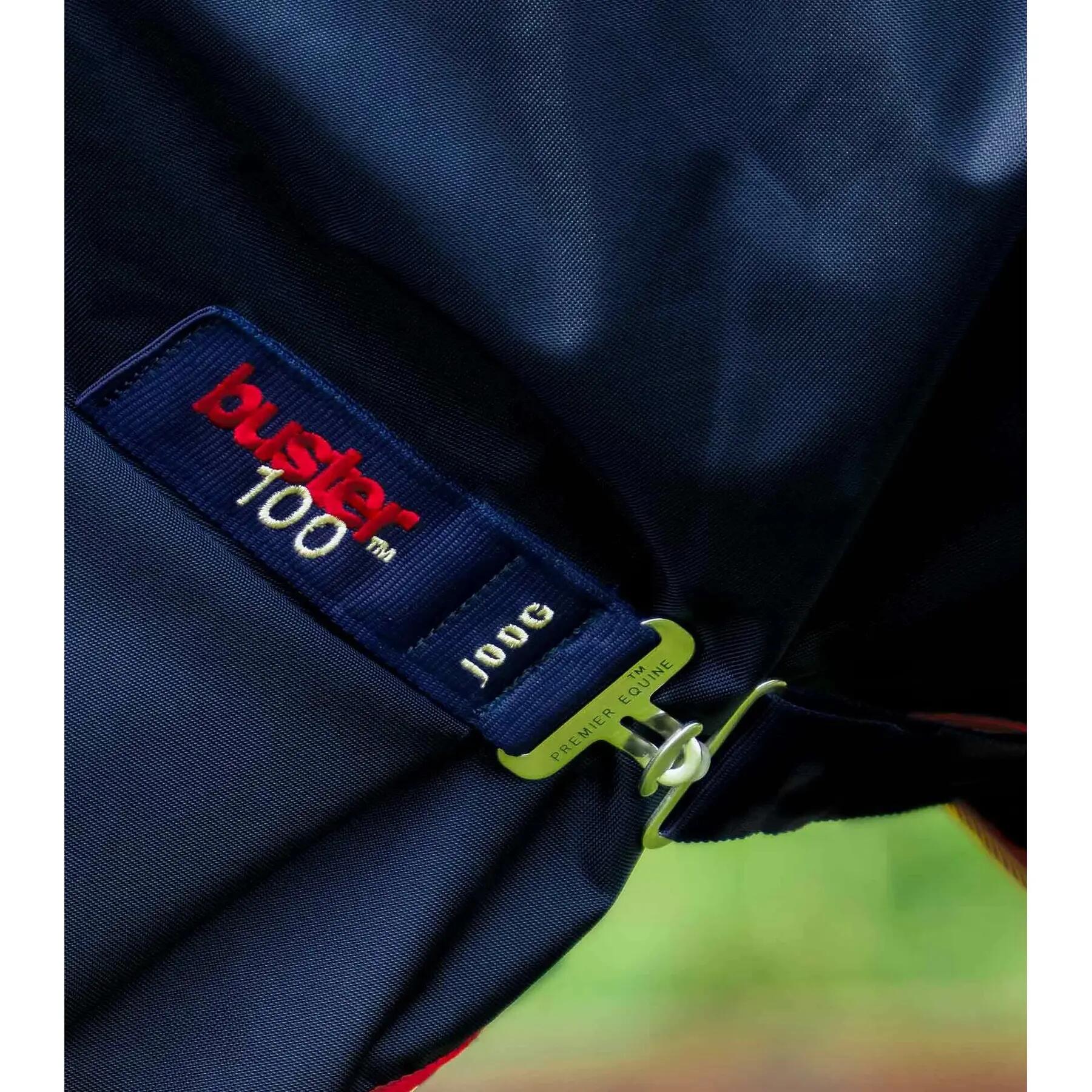 Coperta impermeabile per cavalli con copricollo Premier Equine Buster 100 g 2/4